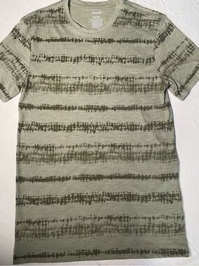Abound Men's Olive and Dark Olive Striped Tie Dye Crewneck Tee Size XXS